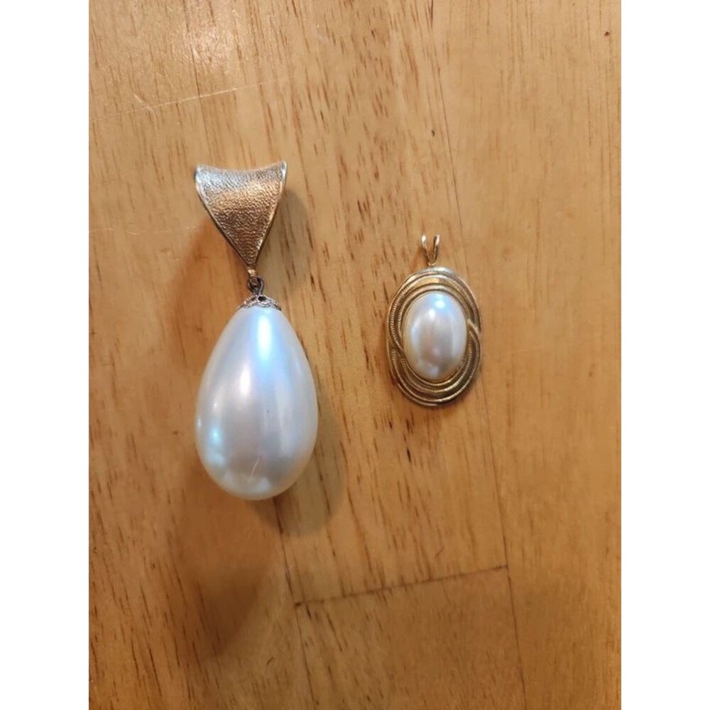 Faux Pearl Pendants